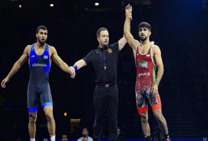 رقیب جدی سعید اسماعیلی در لیگ کشتی فرنگی کشتی می‌گیرد