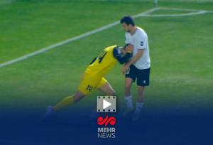 درگیری آریا یوسفی با بازیکن آخال به سبک زیدان