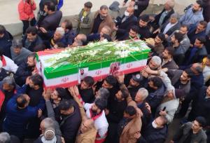 تشییع پیکر امدادگر شهید هلال احمر در جهرم