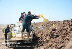 اقدام عملی برای مهار سیلاب در رودان؛سیل‌بند در محله سنگی  ساخته می‌شود
