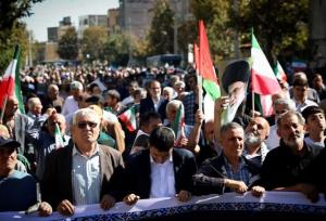 فریاد انزجار آذری ها از رژیم غاصب اسراییل در راهپیمایی «بشارت نصر»