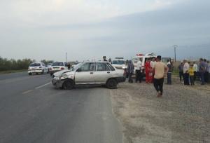 یک کشته و دو مصدوم بر اثر تصادف دو خودرو در گلستان