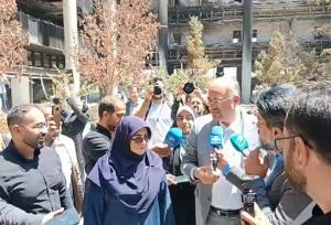 بازدید سخنگوی دولت و خبرنگاران از ساختمان شیشه‌ای صداوسیما