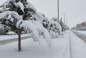 محورهای جنوب آذربایجان غربی درگیر بارش برف