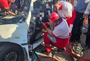 تصادف زنجیره‌ای در گالیکش با ۲۱ مصدوم