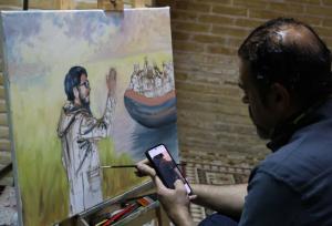 فعالیت کارگاه نقاشی «روایت یاران» در شهرکرد آغاز شد