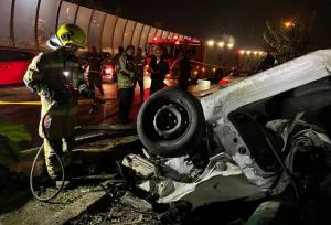 تصادف کامیون با امدادخودرو در قزوین ۲ فوتی برجای گذاشت