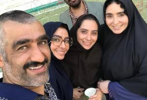 تیپ دهه شصتی مه‌لقا باقری و ژاله صامتی در کنار عطاران