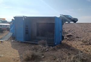 واژگونی نیسان در ایذه باعث مصدومیت ۸ نفر شد