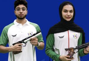 تیراندازی قهرمانی آسیا| مدال نقره برای تیم تپانچه ۱۰ متر میکس نوجوانان