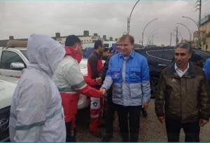 حضور میدانی استاندار بوشهر در کنار امدادگران هلال احمر در عسلویه