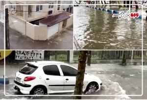 آب‌گرفتگی در گیلان؛ خسارت به ۲۰ واحد مسکونی انزلی