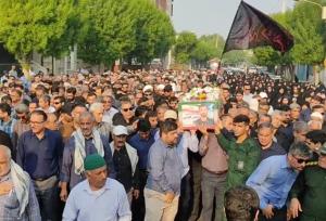 تشییع شهید مدافع وطن در بوشهر