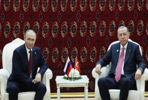 دیدار پوتین و اردوغان در حاشیه اجلاس «صلح و اعتماد»+ فیلم