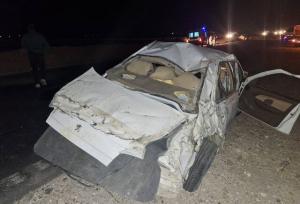 ۲ فوتی و ۲ مصدوم در واژگونی خودروی سواری در محور شیراز- اصفهان