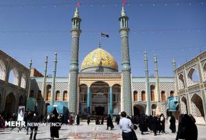 نقاره زنی در حرم حضرت علی بن باقر(ع) در مشهد اردهال کاشان