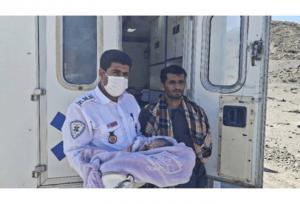 تولد نوزاد سالم در بشاگرد پس از ۶ ساعت عملیات امدادی