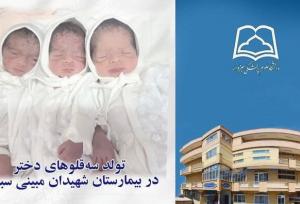 تولد ۳ قلوهای دختر در سبزوار