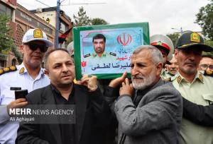وداع با شکوه مردم ارومیه با پیکر پاک شهید سردار«علیرضا لطفی»