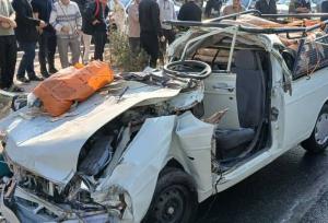 تصادف مرگبار وانت و تریلی در اتوبان شهید هاشمی