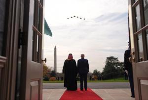 قاب تاریخی از ترامپ و بن سلمان در کاخ سفید