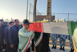 پیکر مطهر شهید گمنام وارد عسلویه شد