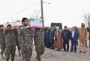 مراسم تشییع پیکر شهید «امیرحسام خدایاری‌فرد» در کوهدشت برگزار شد