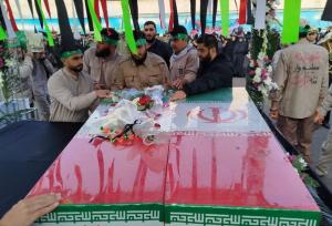 آغاز تشییع پیکر ۷ شهید گمنام در رشت