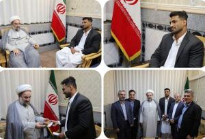 نایب قهرمان ووشو جهان با نماینده ولی فقیه در سیستان وبلوچستان دیدارکرد