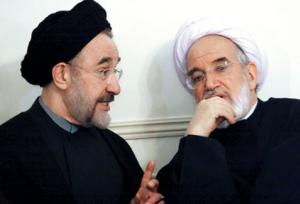 آغوش احساسی کروبی و خاتمی در یک مراسم