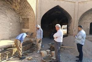 مرمت کاروانسرای تاریخی مرندیز بجستان آغاز شد