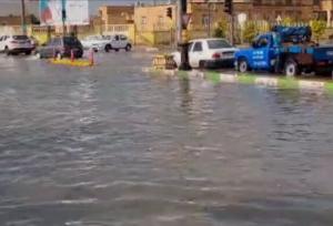 آبگرفتگی معابر در گناوه