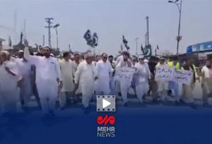 تظاهرات ساکنان خیبرپختونخواه در اعتراض به حملات هند علیه غیرنظامیان