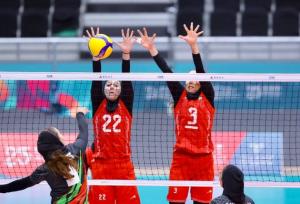 برد زنان والیبال ایران مقابل تاجیکستان