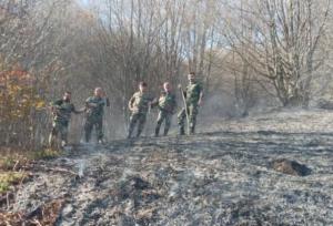 قمی: حریق ۲.۵ هکتار از جنگل‌های اسپیناس آستارا مهار شد