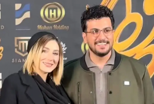 بوسه عاشقانه امیرحسین قیاسی بر پیشانی همسرش وایرال شد