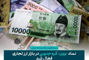 نماد «وون» کره جنوبی در بازار ارز تجاری فعال شد