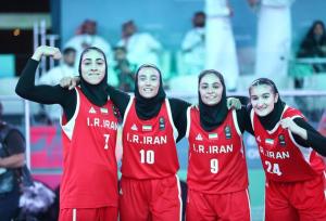 صعود دختران بسکتبال ایران به نیمه نهایی ریاض با سه برد 