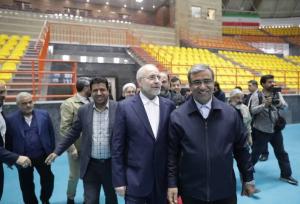 سالن ۶۵۰۰ نفری شهید رئیسی در طرقبه با حضور رئیس مجلس افتتاح شد