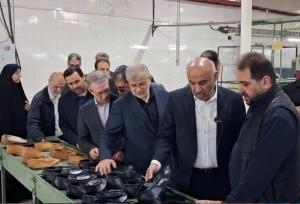 بازدید وزیر تعاون از کارخانه تولید چرم