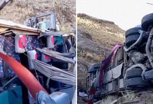 سقوط اتوبوس به دره‌ای ۲۰۰ متری در «پرو»/ دست کم ۲۳ نفر جان باختند