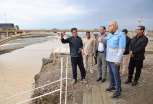 بازدید استاندار هرمزگان از پل آبنمای رودان