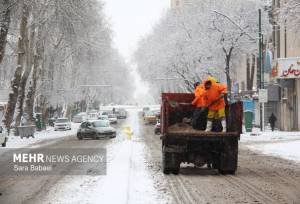 تداوم بارش برف و باران در استان سمنان 
