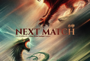 کری خوانی پوستری پرسپولیس و شمس‌آذر با شیر و اژدها