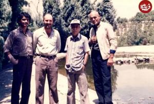 رضا رویگری در پشت‌صحنه «یوزپلنگ» در کنار جمشید هاشم‌پور