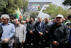 حضور مدیرعامل سازمان تأمین اجتماعی در مراسم تشییع شهدای اقتدار