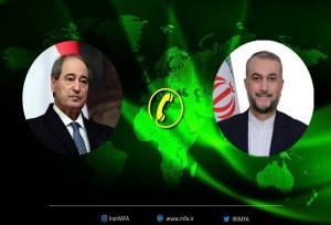 گفت‌وگوی تلفنی وزرای امور خارجه ایران ‌و سوریه