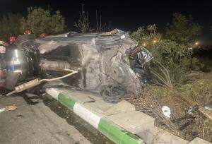 باخدا: واژگونی خودروی ۴۰۵ در بلوار نماز مشهد ۲ مصدوم برجا گذاشت