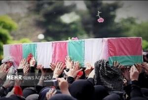 مراسم تشییع شهید گمنام دفاع مقدس در دادگستری خوزستان برگزار شد