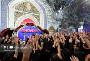 «ذکر دو دمه» در شب تاسوعا؛ حرم مطهر رضوی